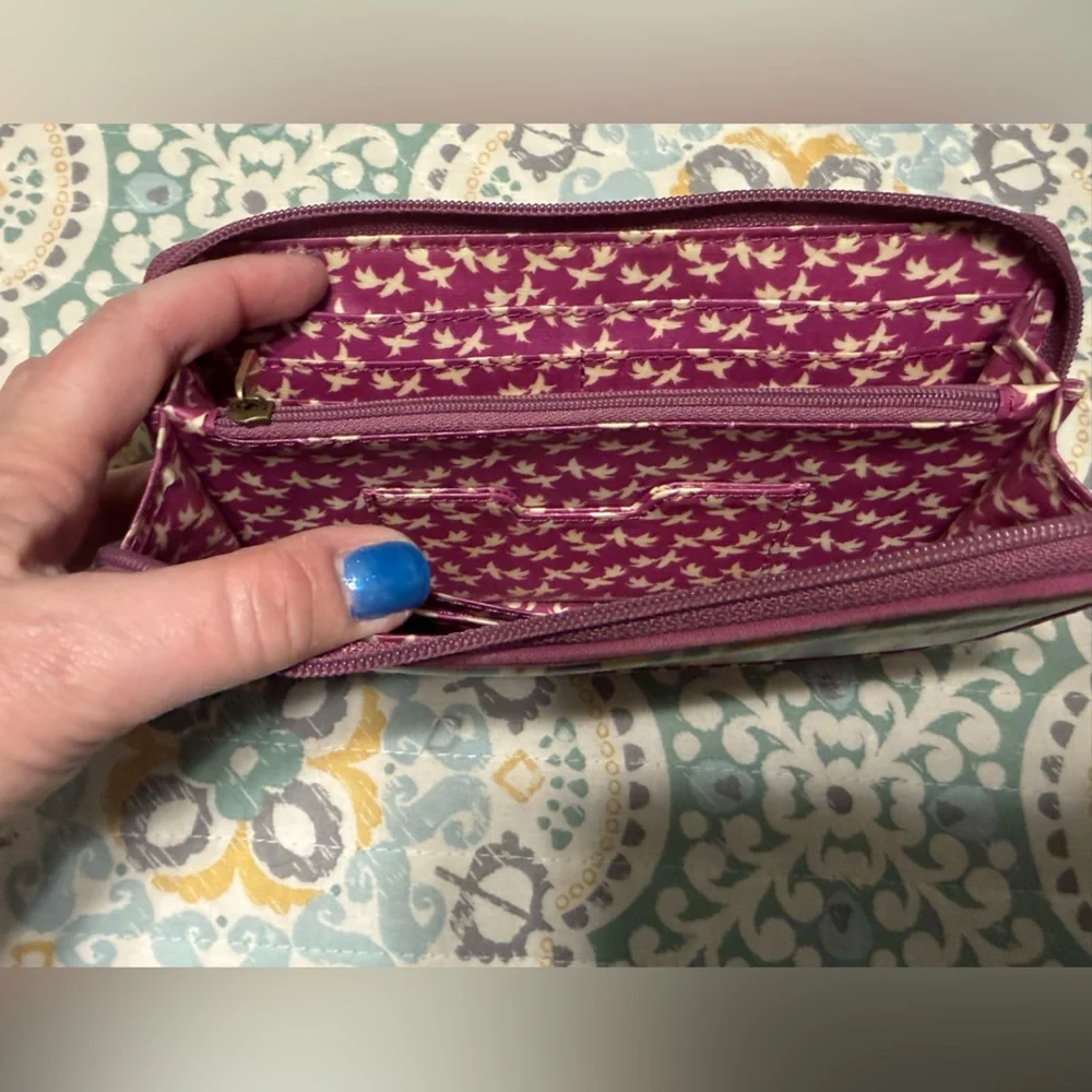 Fossil Multicolor Striped Zip Around Wallet - Picture 6 of 7